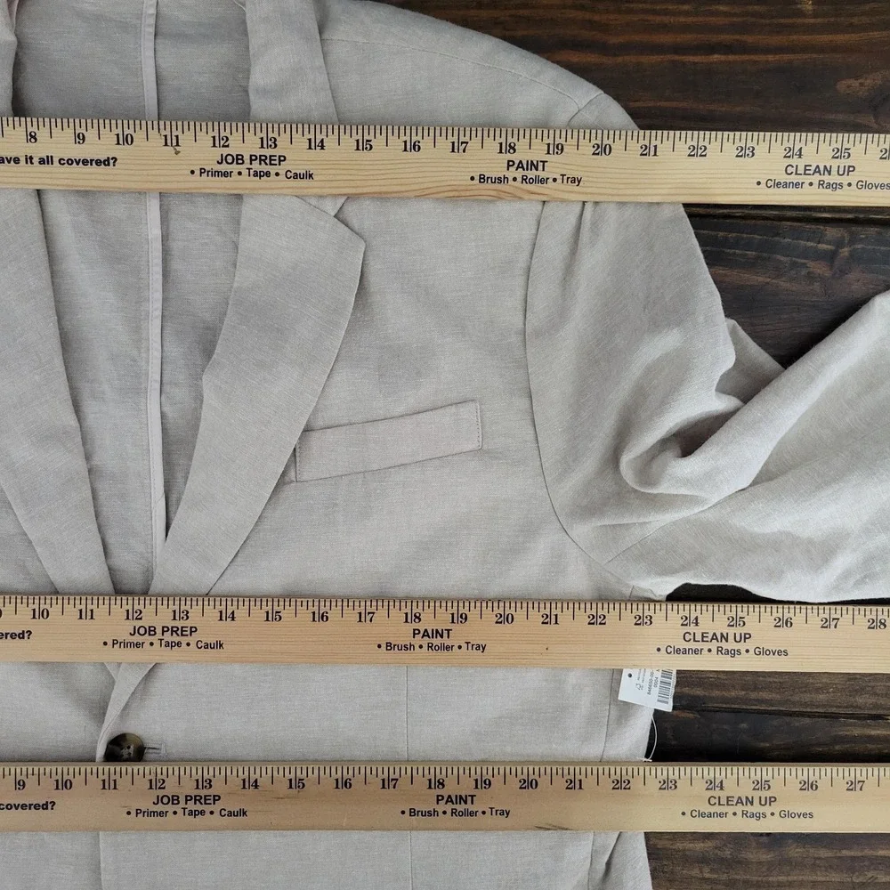 Old Navy Men's Sport Coat Blazer Two‎ Button Beige Linen Cotton Size XL NEW